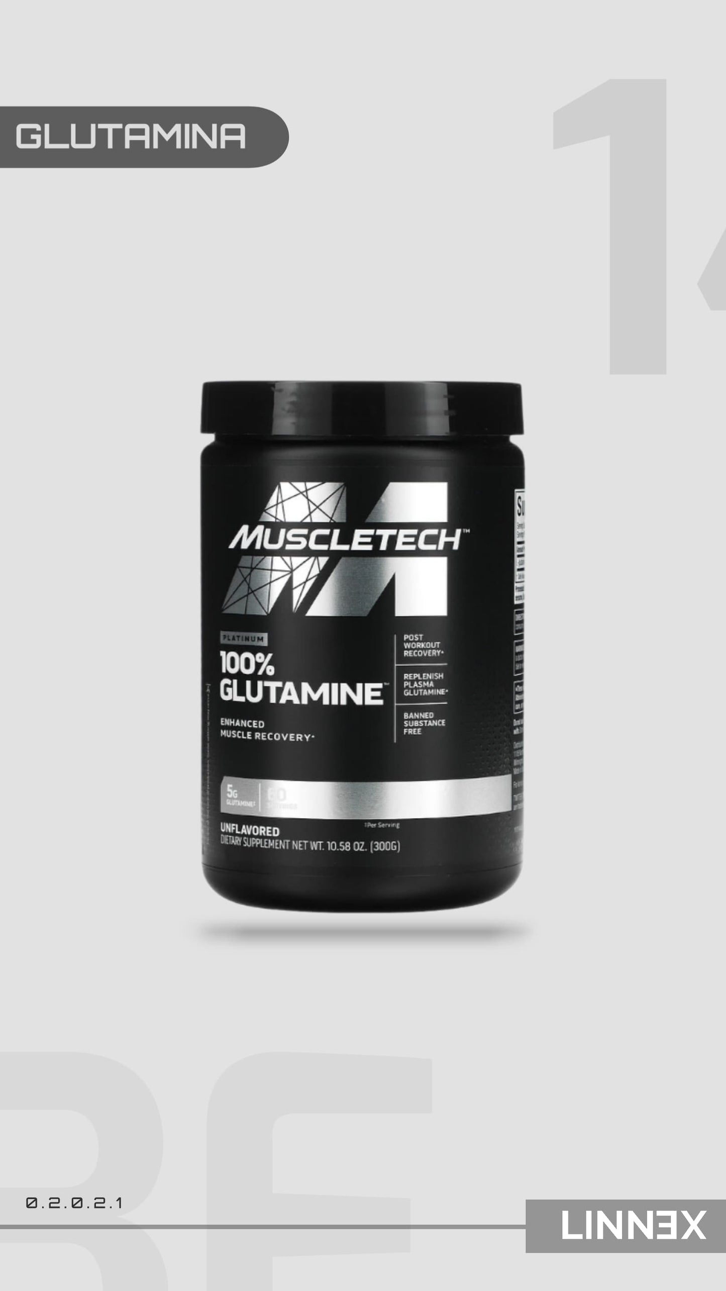 L- GLUTAMINA  MUSCLETECH